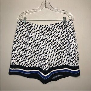 Ann Taylor Factory Women's Shorts Size 10 Abstract Zip Fly Pleated Slash Pockets